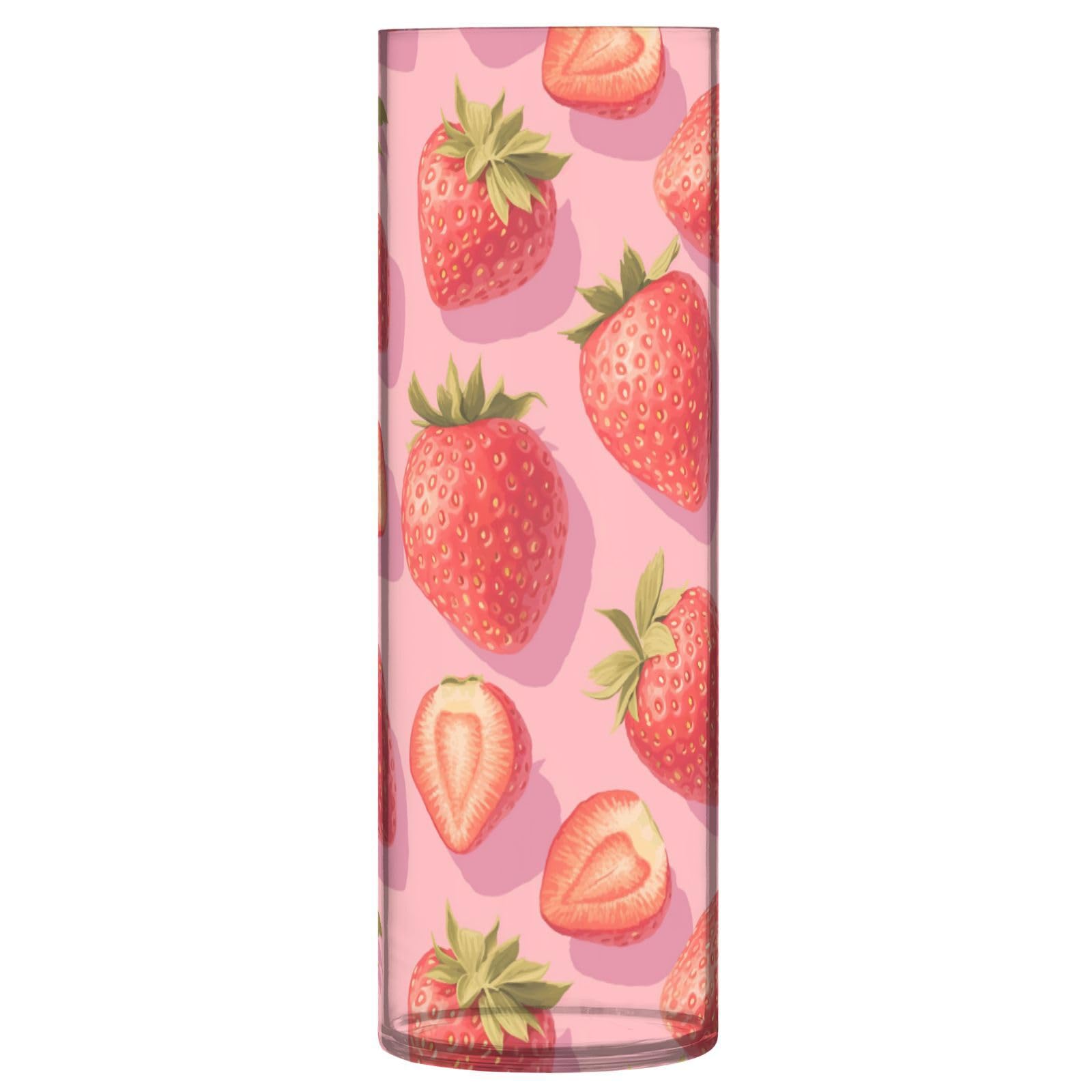 Vase transparent incassable 30x10 cm pour fleurs et décoration de table