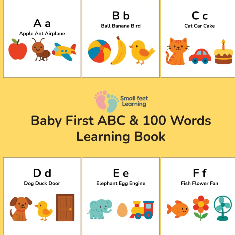 My First ABC & 100 Words Learning Book: Fun Alphabet and Vocabulary Book for Preschool, Kindergarten & First Grade Kids (Ages 3–6)
