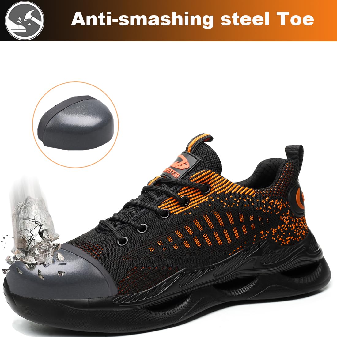 Scarpe Antinfortunistiche Uomo Donna Scarpe da Lavoro con Punta in Acciaio Scarpe da Cantiere 36-46