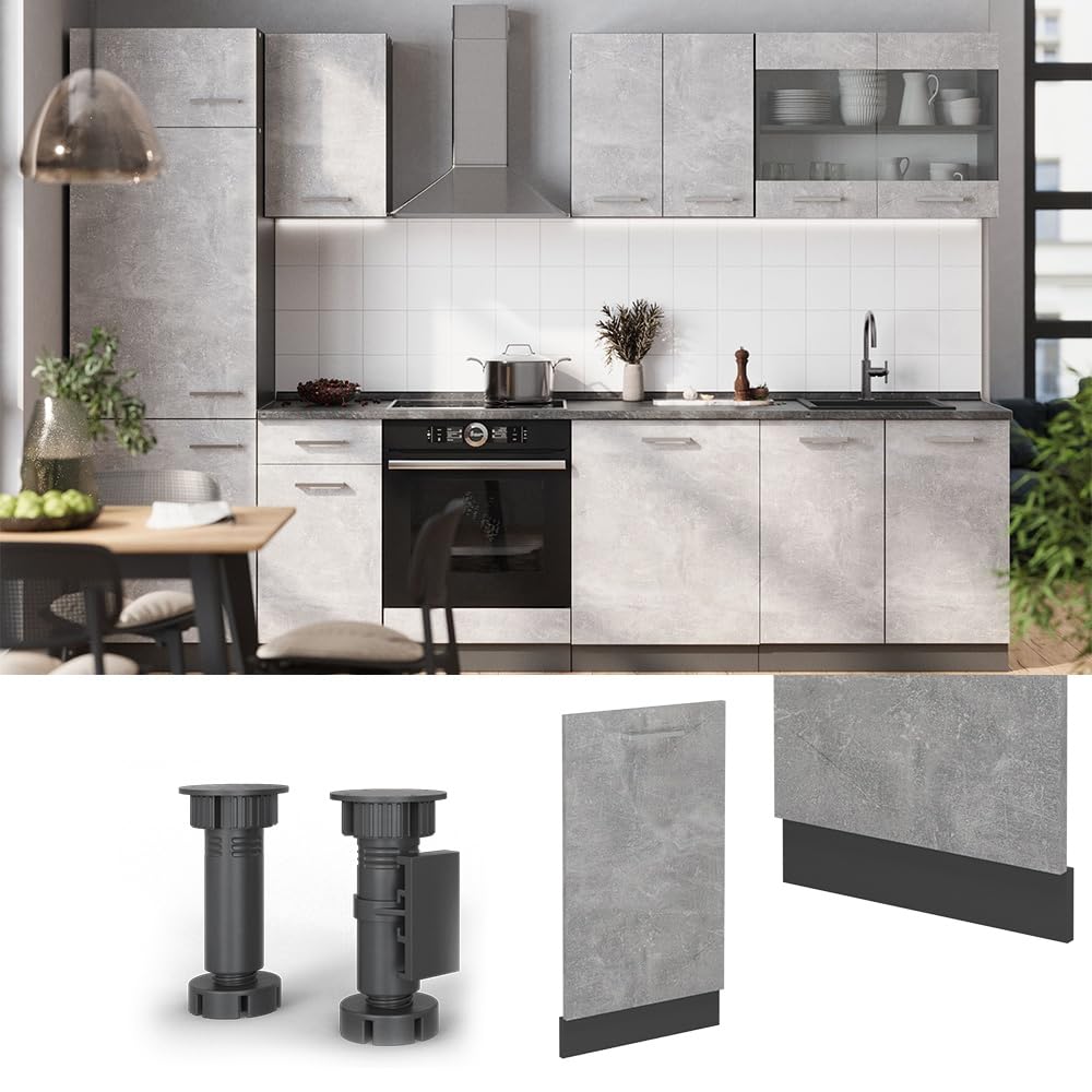 Vicco Panel przedni zmywarki "R-Line", Beton, 45 cm