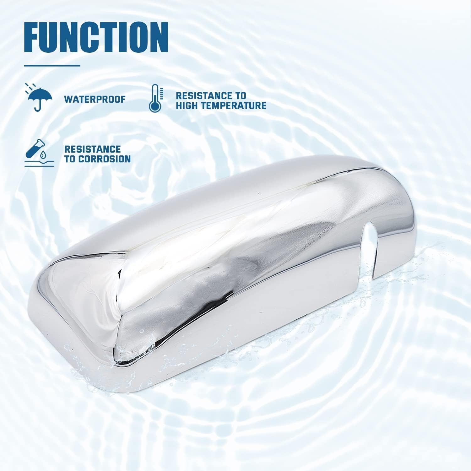 LEAVAN Chrome Mirror Covers For Kenworth Trucks – T660, T800, T370 & More – Easy-Install Pair - View #11