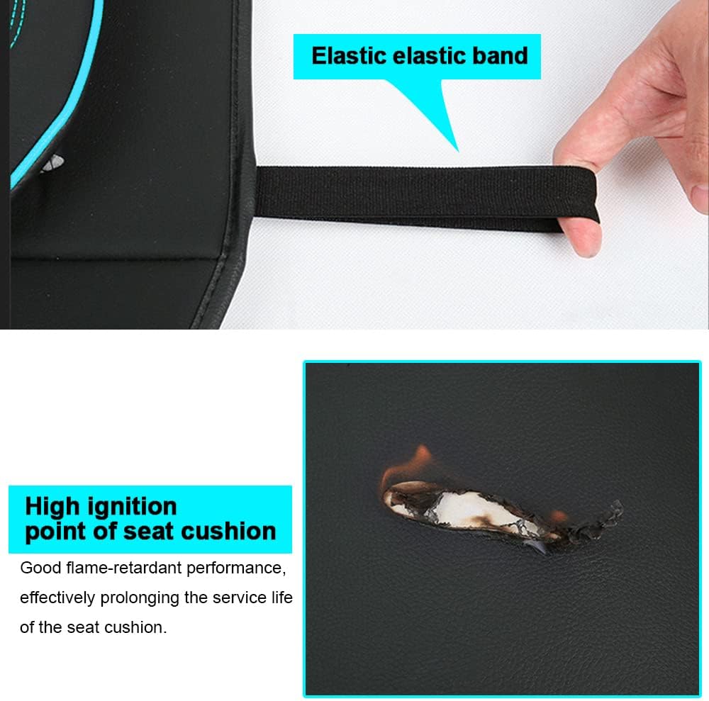 Vonzasi Car Seat Covers Fit for Nissan Bluebird Sylphy G11 2006-2012 Leather 5 Seats Full Set Waterproof Cushions Seat Protect Covers Airbag Compatible Black Green