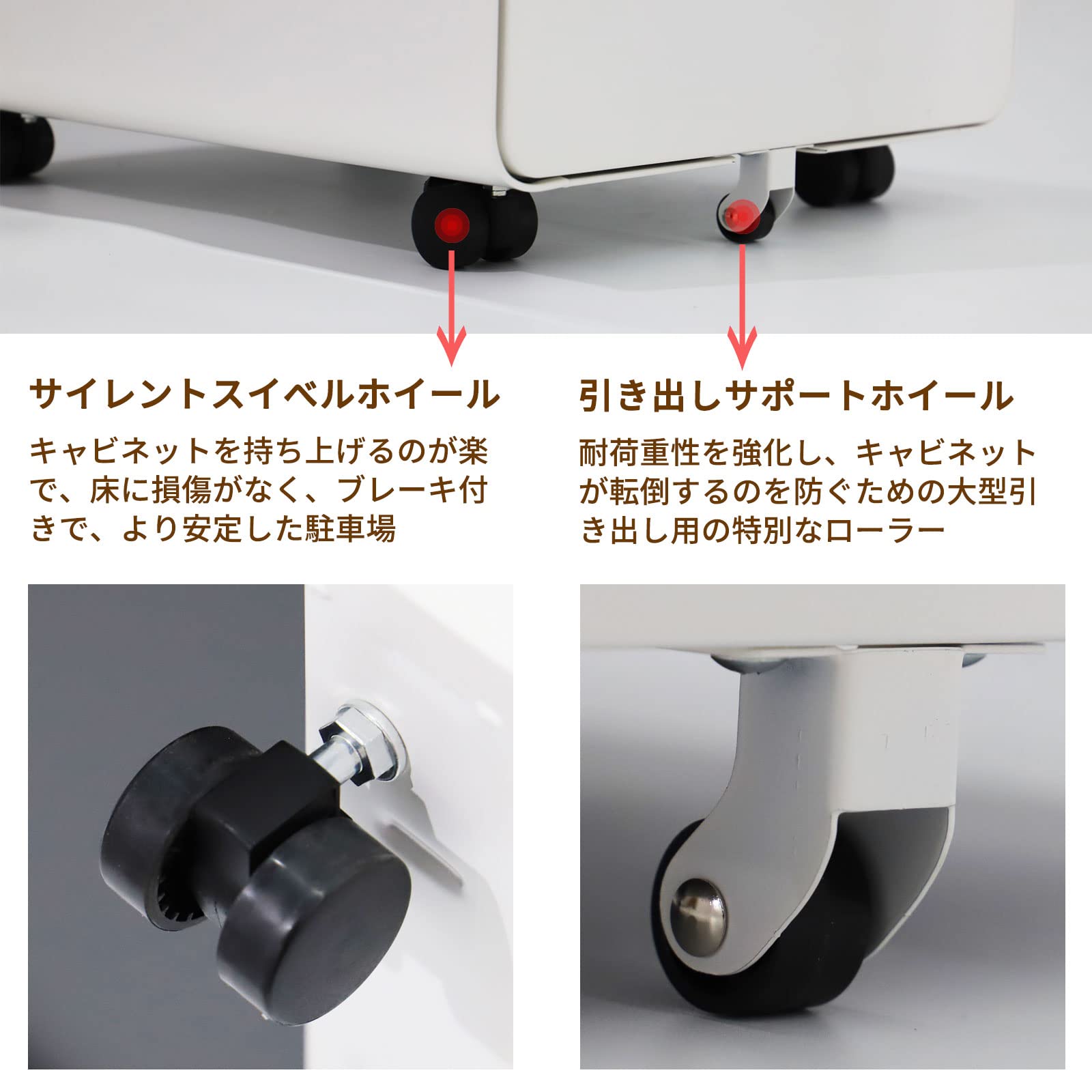 Amazon.co.jp: 【法人様向け】 MTLES デスクワゴン サイドワゴン 鍵