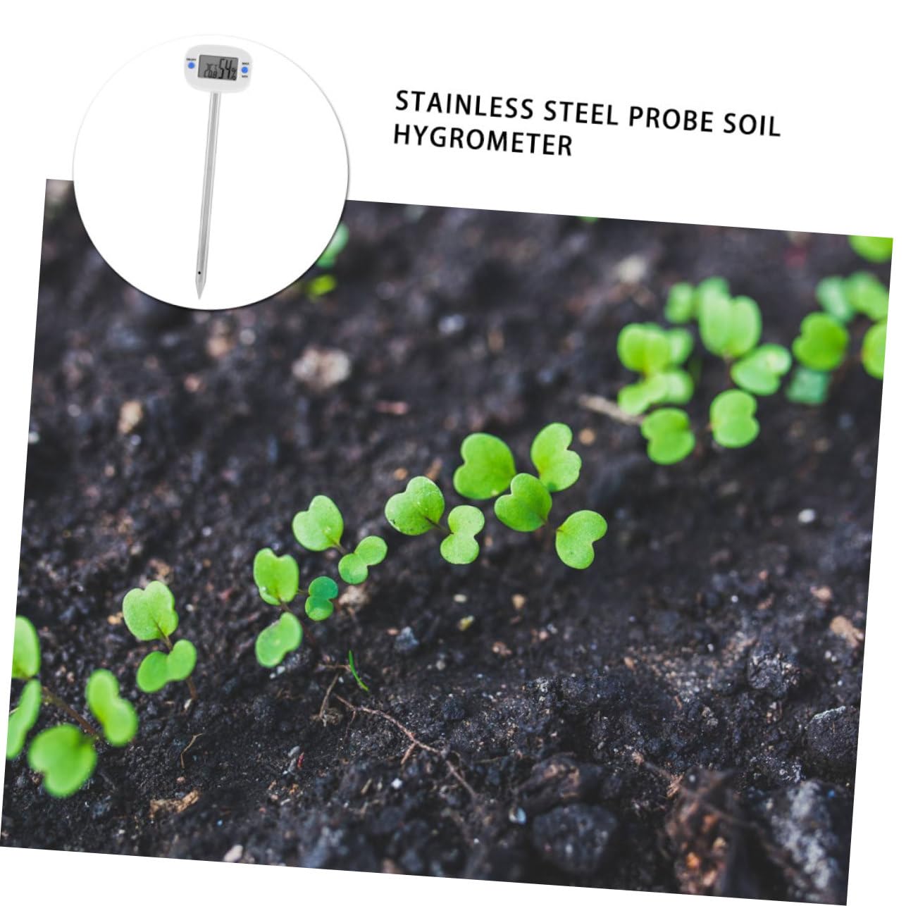 BESPORTBLE 3 Stück Mini Bodenthermometer und Hygrometer Präziser Bodenfeuchtigkeits und Temperaturtester mit Edelstahlsonde für Pflanzenpflege und Gartenarbeit