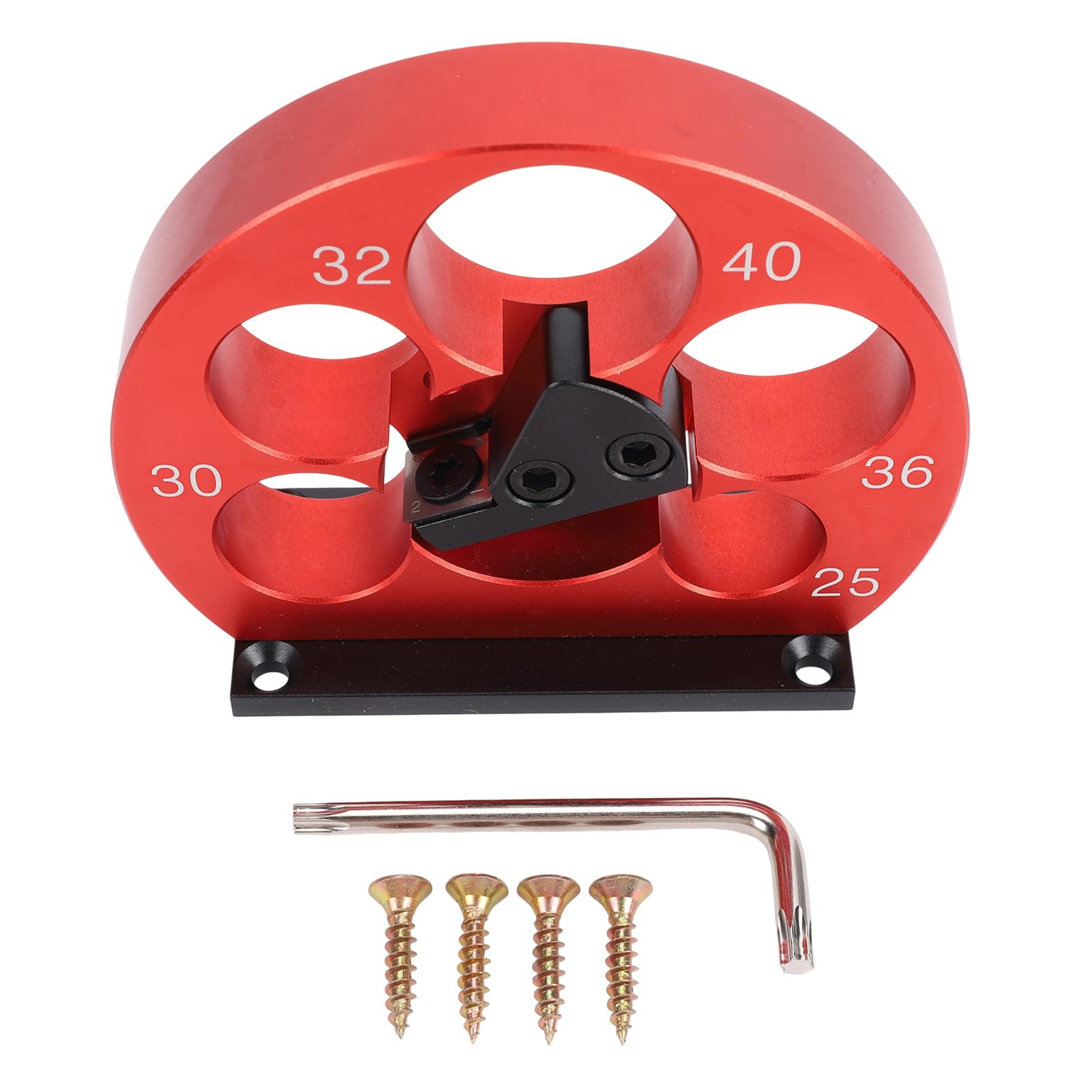 Kit Maschiatore per Legno con Lama in Carburo, Trapano per Tasselli, Foro | Lega di alluminio, 5 dimensioni precise dei fori, compatibile con trapani standard, design portatile