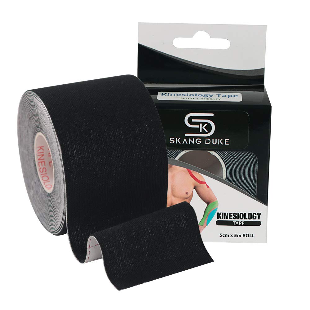 SKANG DUKE Kinesiology Tape Premium Sports Tape for Muscles & Joints Provides Support and Stability to The Target Area 5m*5cm (Black)