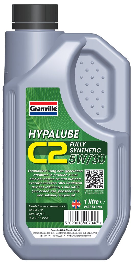 Granville 0704A Hypalube C2 5W/30 Engine Oil, 1 Liter