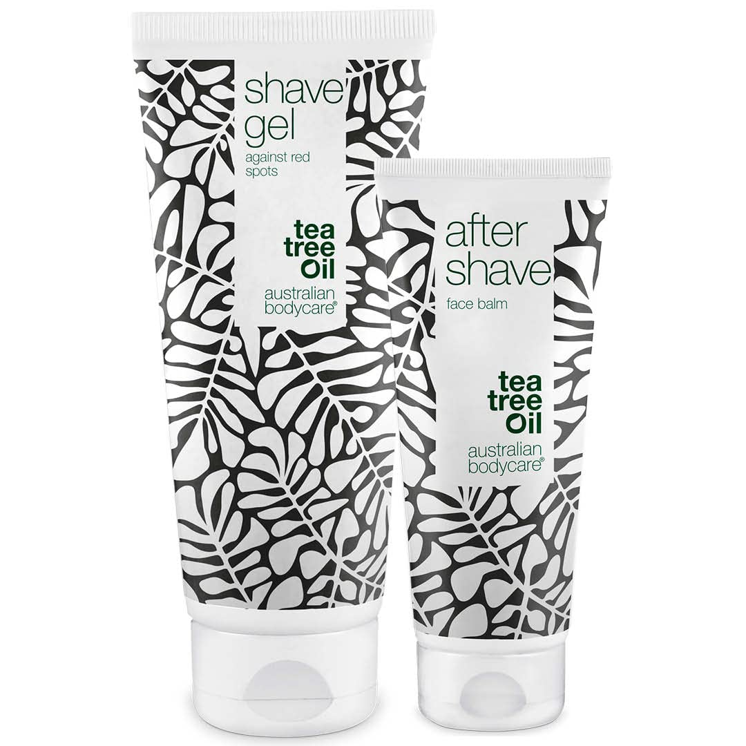 Kit de afeitado para hombres con aceite de árbol de té - Gel de afeitar y loción aftershave para afeitados suaves y cómodos - Ideal para pieles sensibles - Fórmula hidratante
