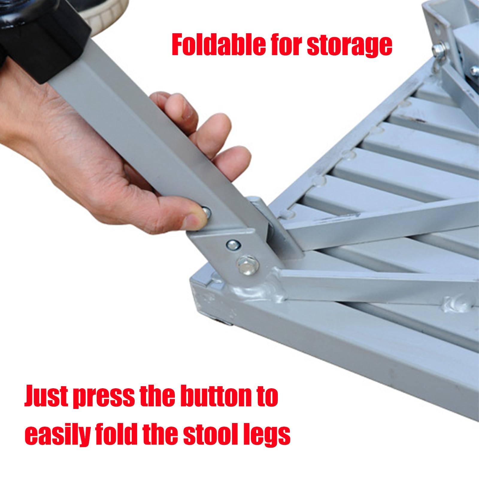 Taburete plegable de aluminio para vehículos recreativos, para adultos, ligero, portátil, plegable, para camioneta o cámper