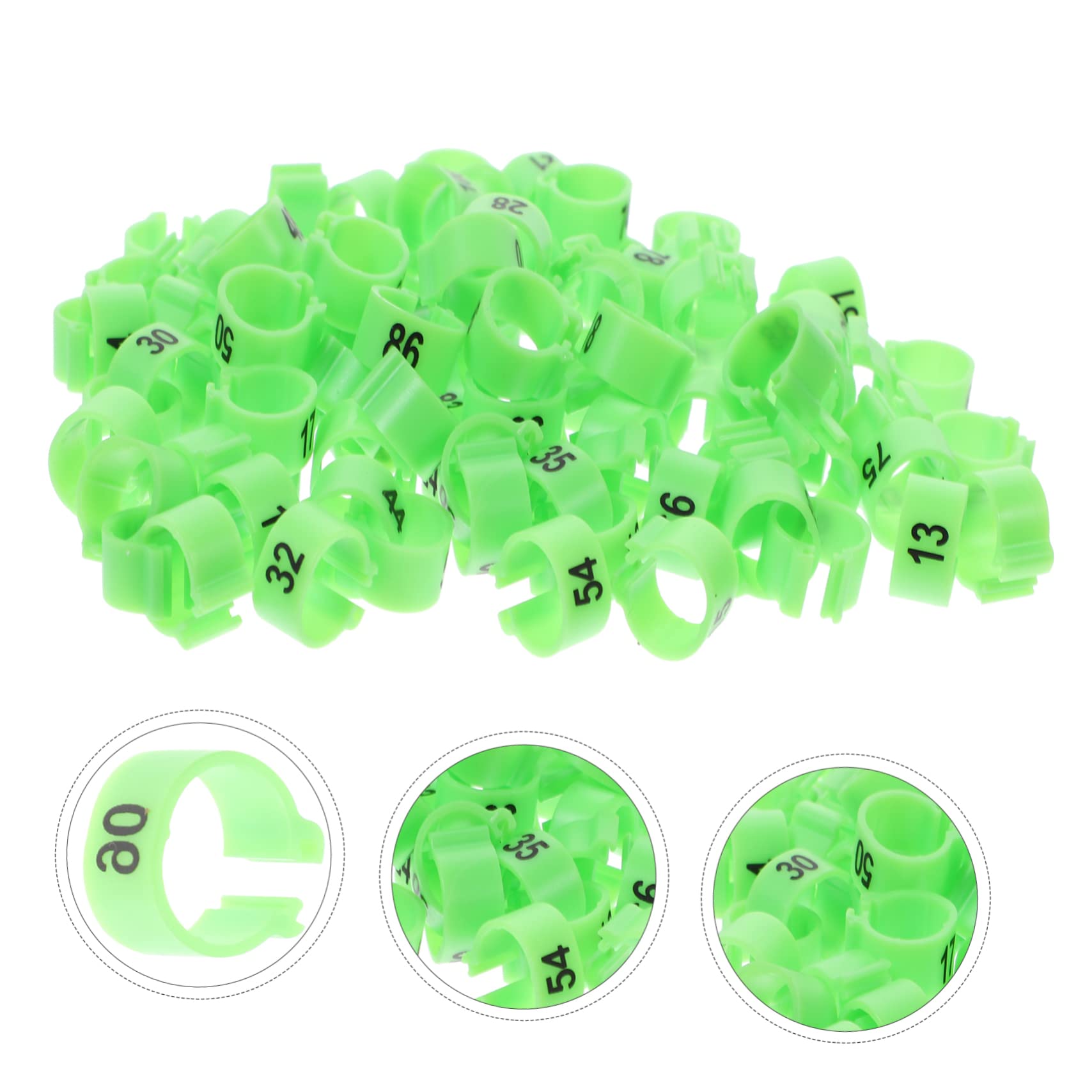 anelli for piedi di uccelli, anelli for uccelli, 200 pezzi cavigliera for piccione Anello digitale for bambini for animali domestici Etichette in plastica Fasce for gambe for pulcini Anelli for piedi