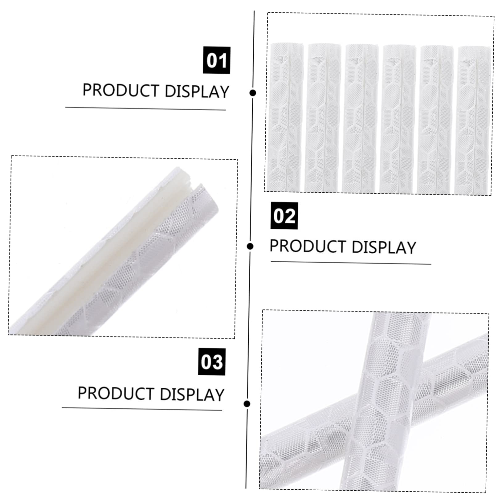 BCOATH 72Pcs Bike Wheel Reflectors Reflective Tubes for Enhanced Night Safety Visibility Fit for Motorbike Mountain Bike Design