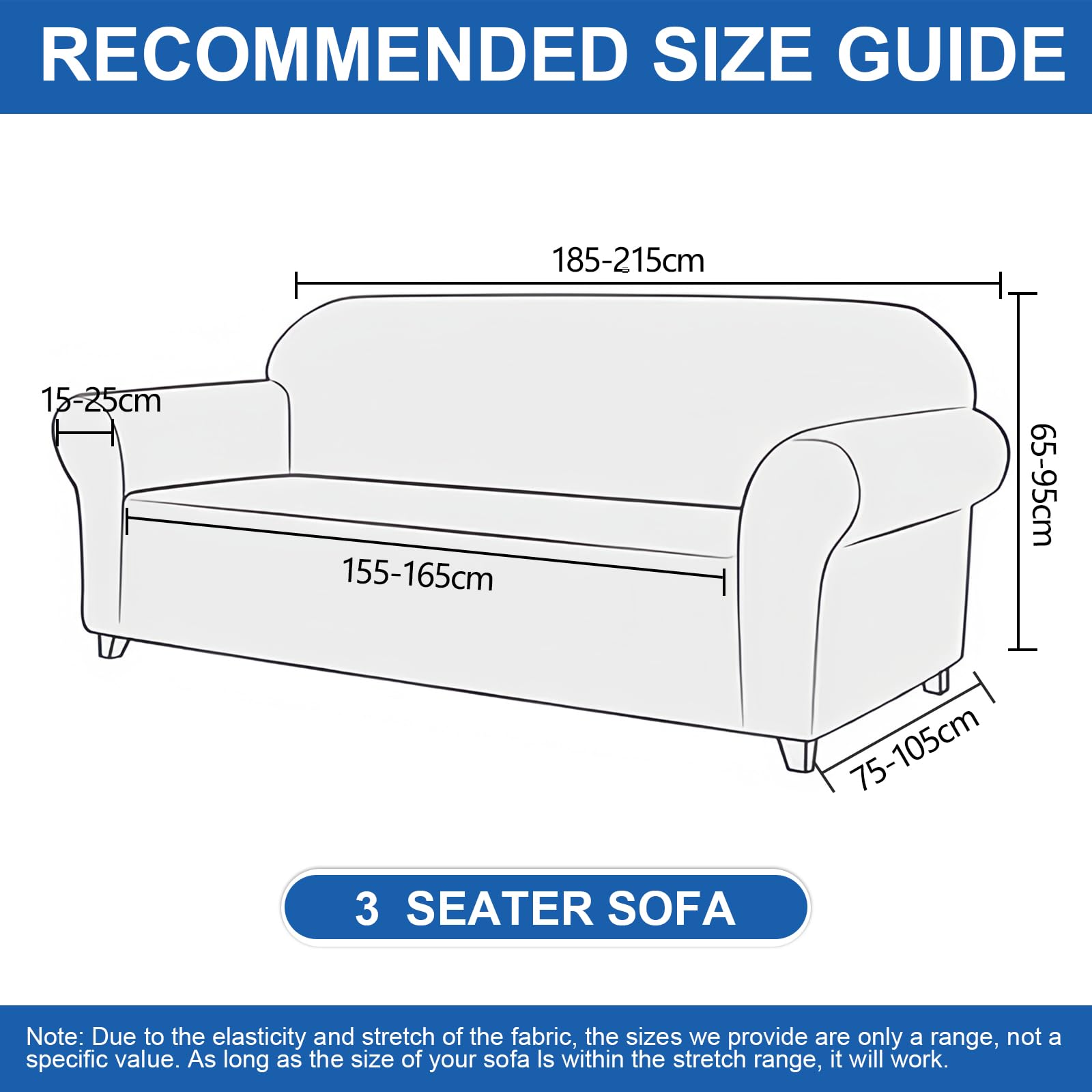 YSTELLAA Copridivano 3 Posti Con Braccioli, Universale Copri Divano Elasticizzato Lavabile, Copridivani Antimacchia Antiscivolo, Sofa Cover Antigraffio Gatto, Per Soggiorno, Rosso
