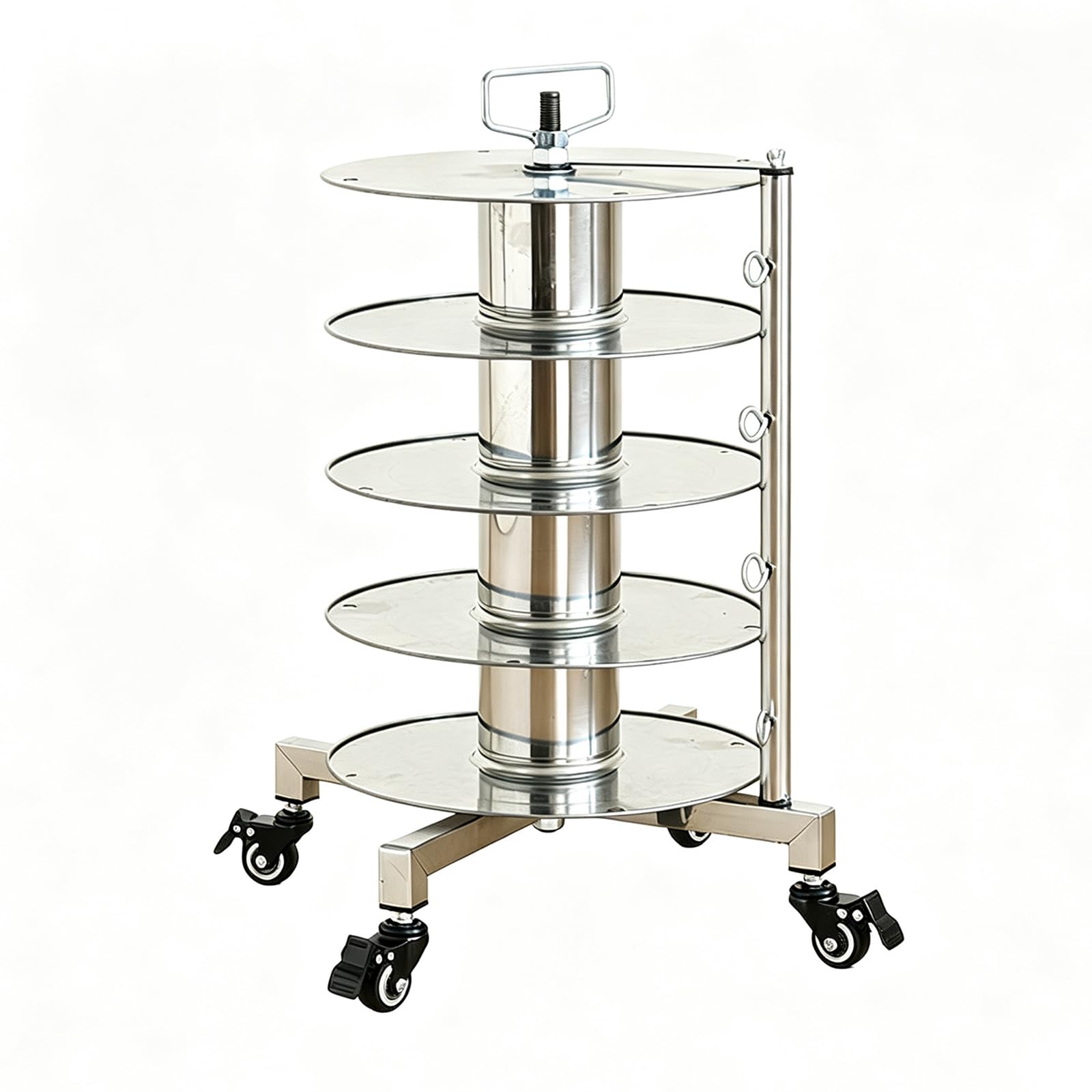 Dispenser per Cavi in ​​Metallo di Livello Industriale/Commerciale, A 2/3/4/5 Livelli, con Coperchio, Anello di Uscita Cavi E Ruote, per Cavi Bv E Bvr da 1 A 10² (100 M per Bobina) 4