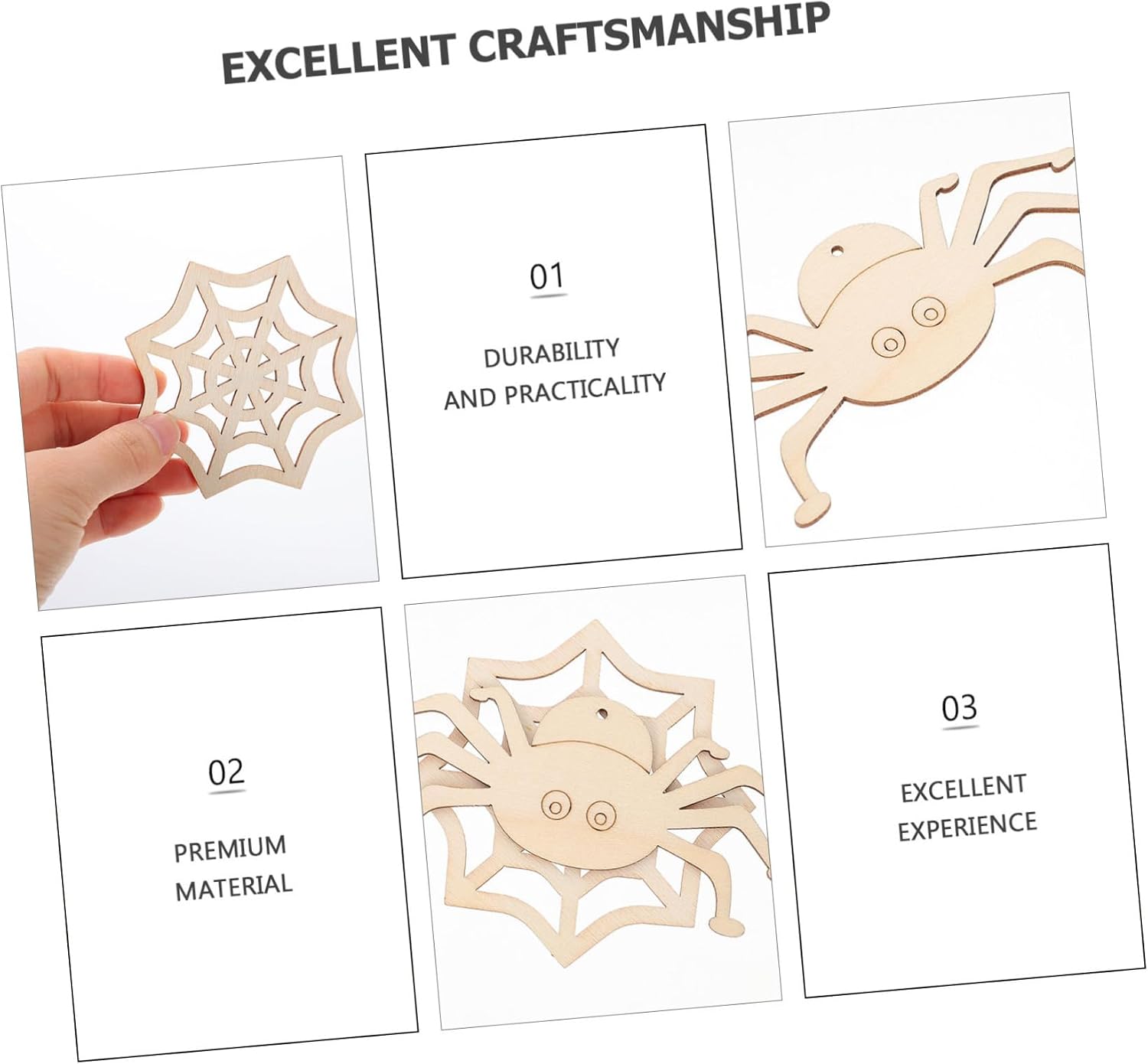 20Pcs Unfinished Halloween Wooden Slices Cutouts DIY Craft Ornaments for Painting Decorating and Creative Projects Rustic Pumpkin Decor for Home and Holiday Decor