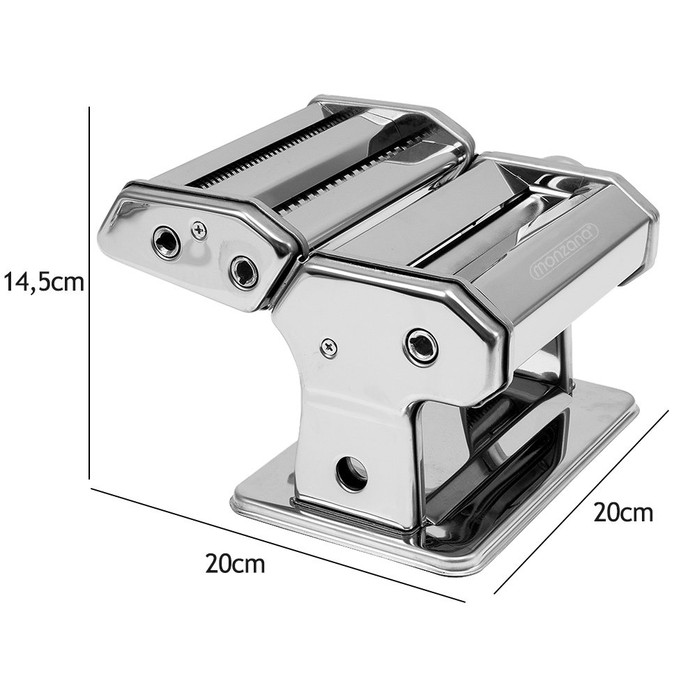 Monzana Máquina Pasta Fresca Manual Cortador de Pasta 9 Cortes de Acero Inoxidable Espaguetis Tallarines