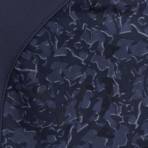 Greg Norman Shiver Shark Print Warp-Knit 1/4 Zip Navy Outerwear Men L3