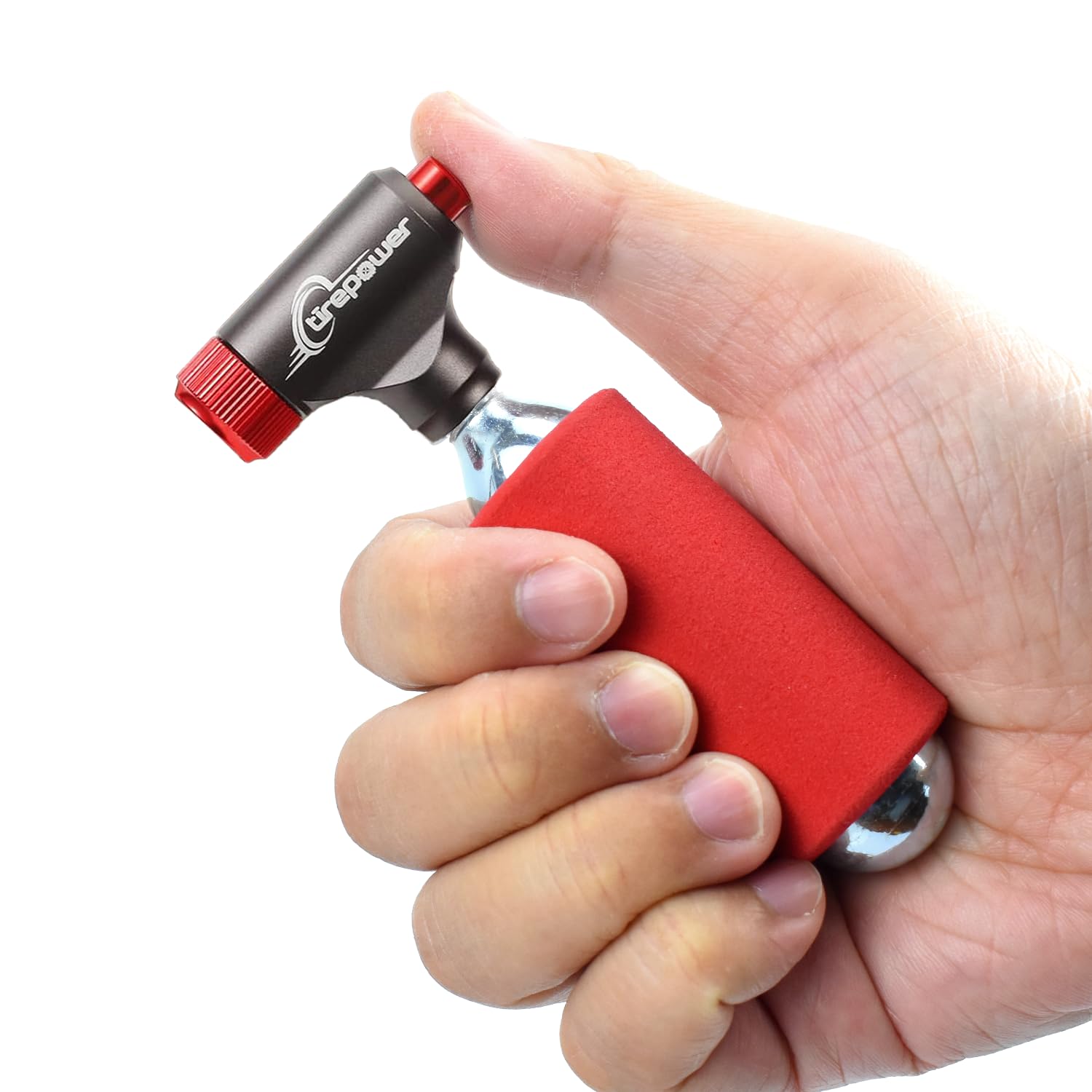 CO2 Bike Tire Inflator – Quick Push-Button Release, Fits Presta & Schrader Valves, Durable Aluminum Alloy CO2 Pump (Cartridges Not Included)