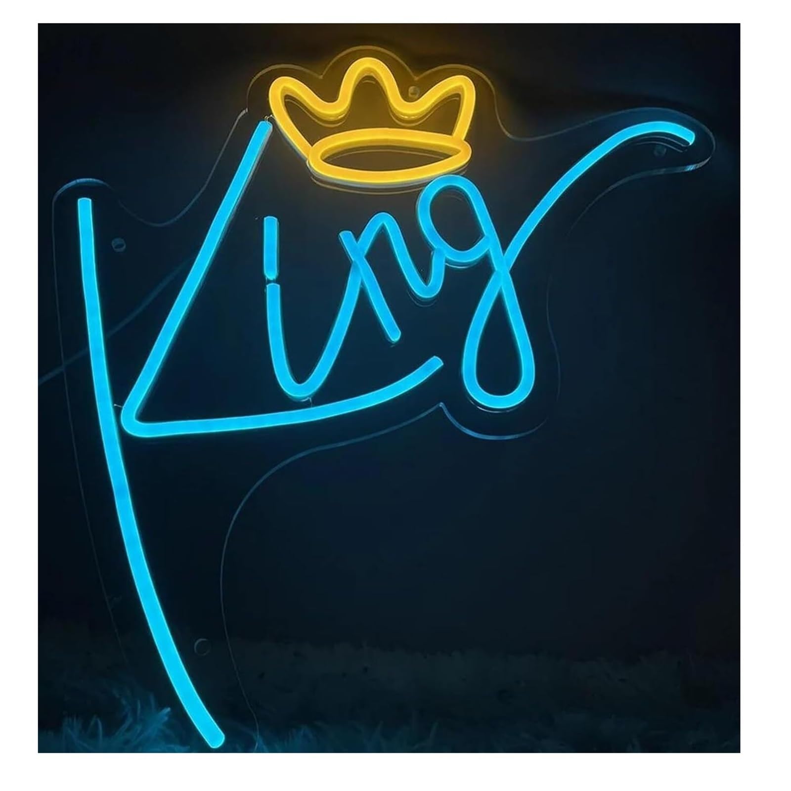 Insegna al neon con lettere blu, ghirlanda luminosa decorativa per feste di compleanno(Neon1)
