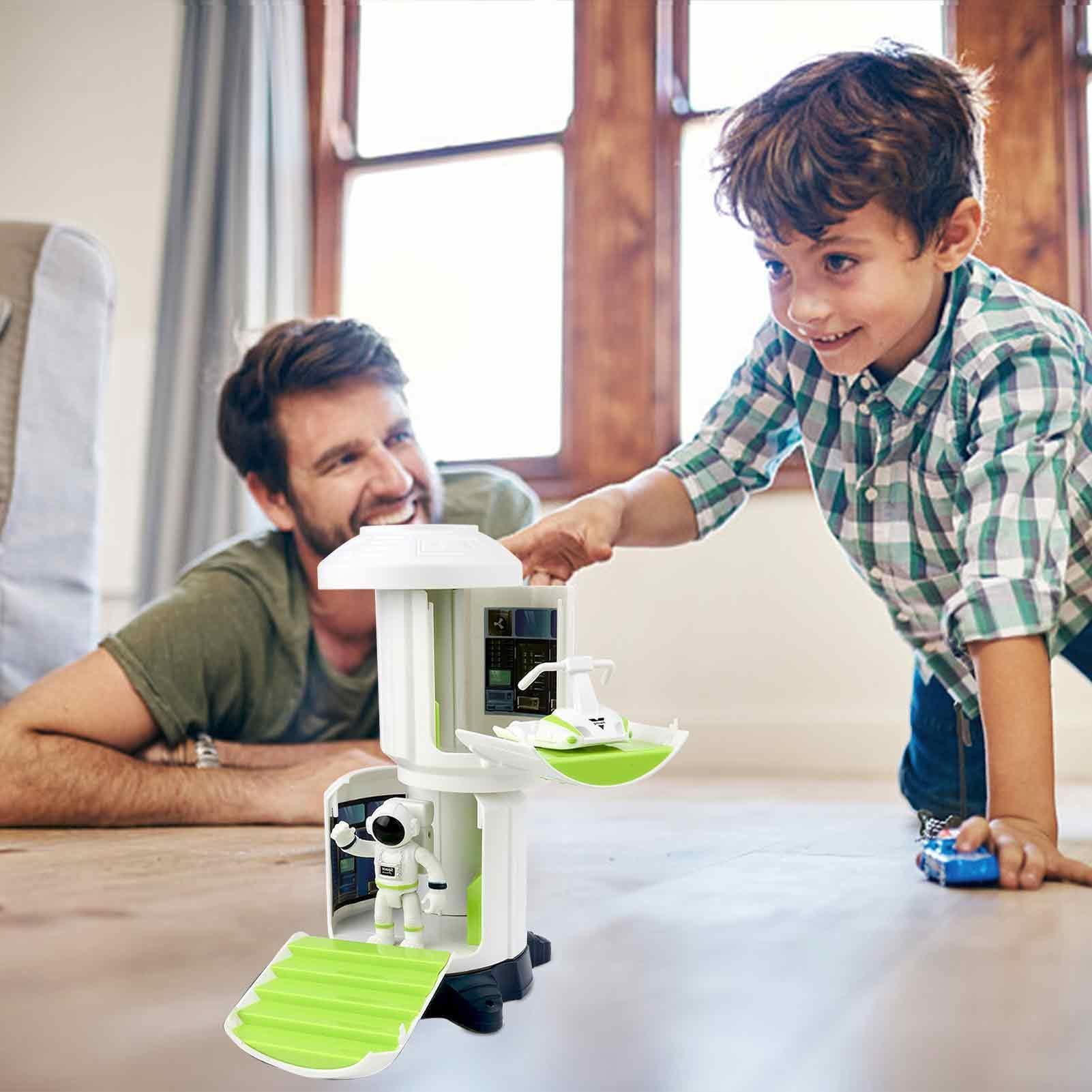 Razzo Spaziale Giocattolo per Bambini, Giocattoli per Lo Spazio Cosmico Lanciarazzi Giocattoli per Astronauti Nave Spaziale Giocattolo per Astronauta con Suono Leggero Regalo di Gioco