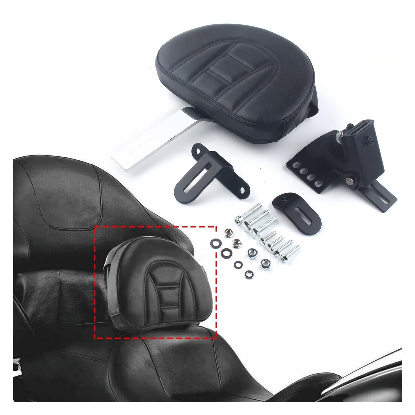 Pasuje Do Harley Touring 1988-2020 Zestaw Regulowanego Oparcia Kierowcy Typu Plug-in Motocyklowy Regulowane oparcie pasażera