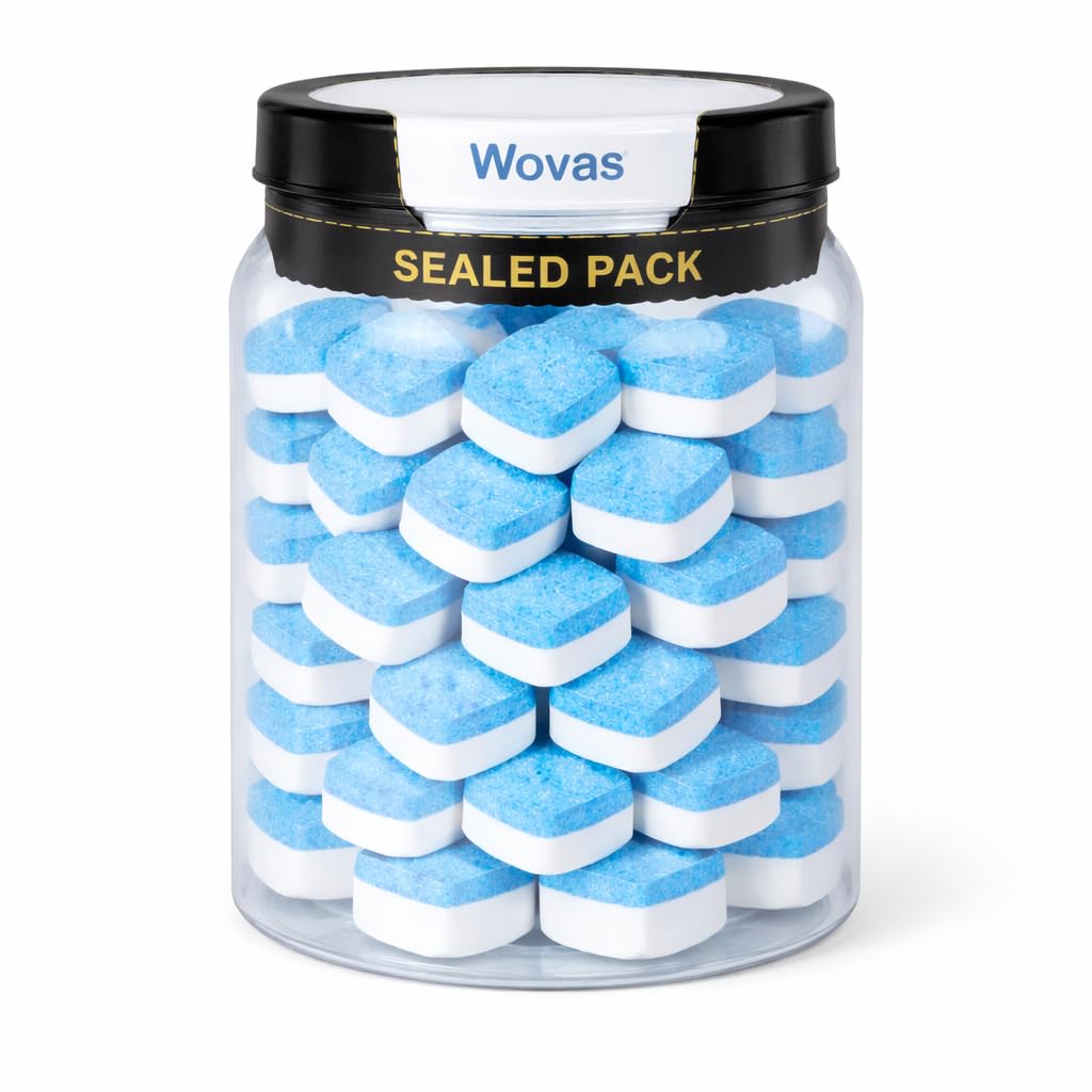 Washing Machine Cleaner Tablets, Deep Drum Clean, Odor Removal, Removes Limescale and Detergent Residue, Sealed Jar Pack Of 25-image-16