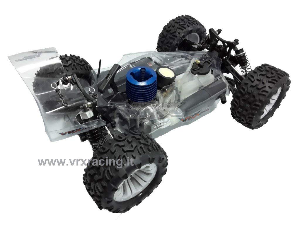 VRX Bugster N2 1/10 off-Road con Motore a Scoppio Go.18 Cambio 2 Marce Radio 2.4GHz Fly Sky 4WD RTR