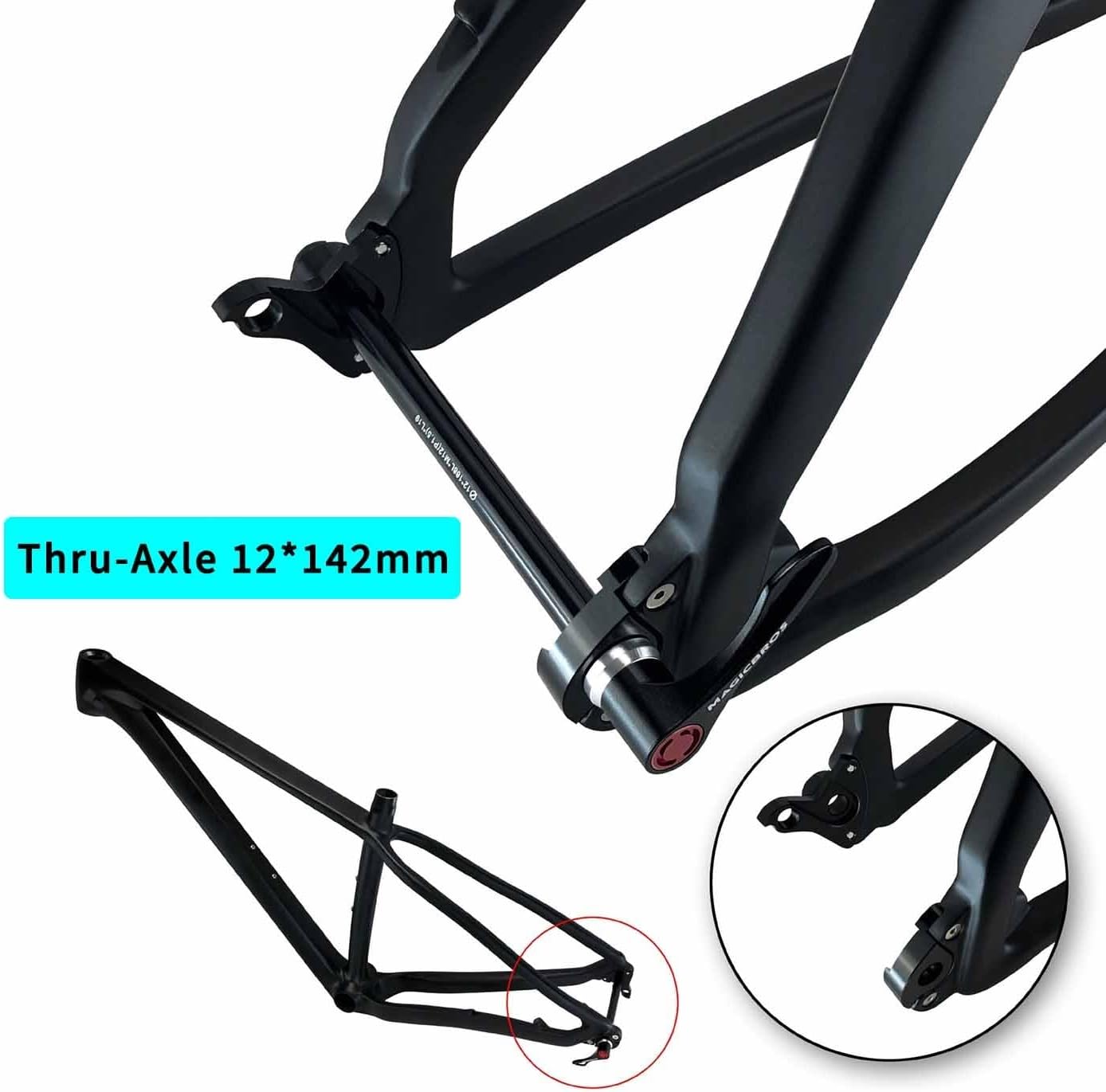 27.5er 29er Mountain Bikes Frame 15"/17"/19" Carbon Fiber Bicycles Frames Disc Brake Bike Frame QR 135mm/Thru Axle 12x142/148mm