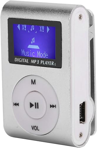 Mini reproductor de MP3, reproductor de música portátil con clip, reproductor de MP3 de música clásica, dispositivo con pantalla LCD digital para