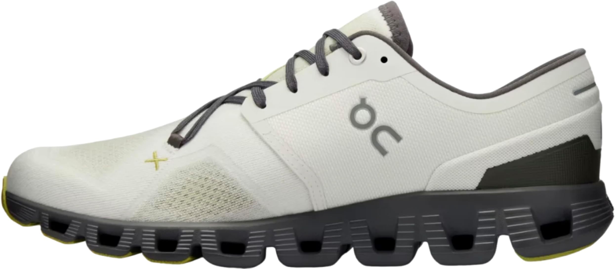 On Men's Cloud X 3 Sneakers, Ice/Eclipse, 13 Medium US