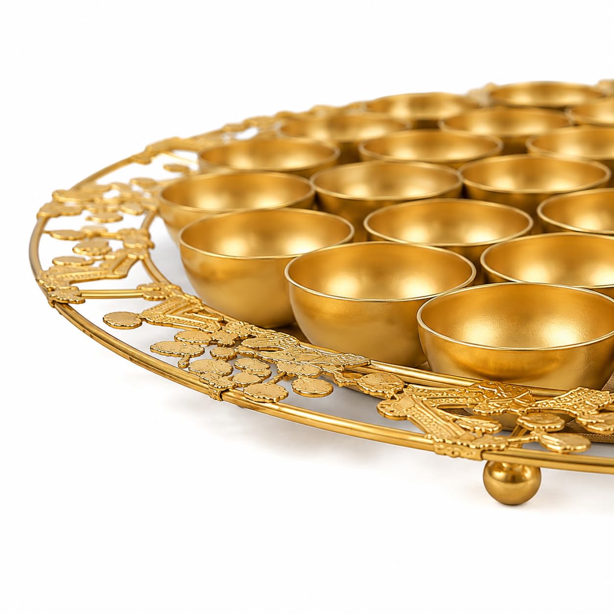 Gold 56 Bhog Thali - Pooja Set for Home -6 Gold 56 Bhog Thali - Pooja Set for Home -6