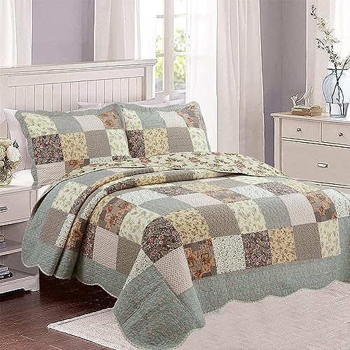 Cozy Line Home Fashions 100% Cotton Hand Piecing Real Patchwork C...
