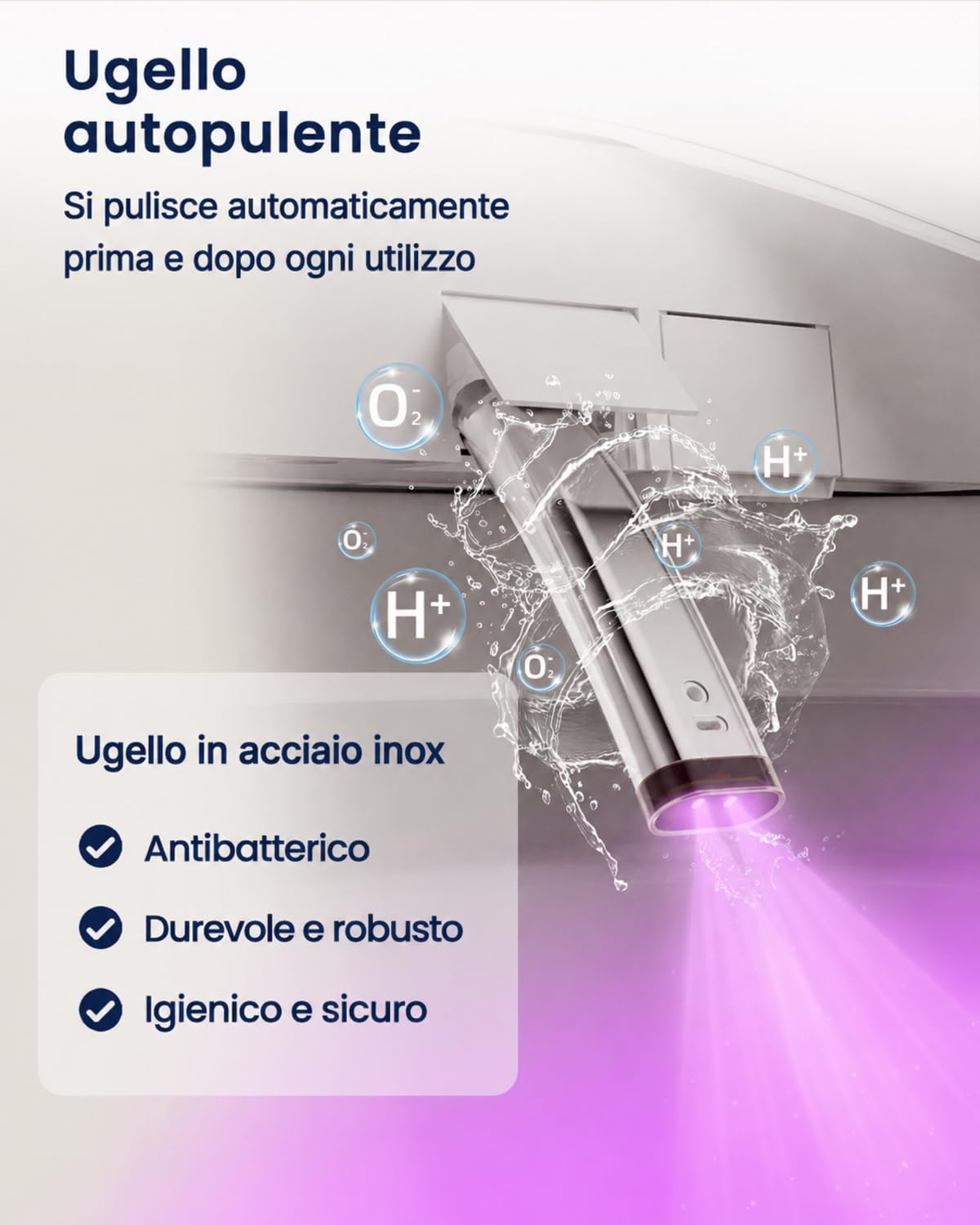 Copriwater Giapponese Elettrico Ultra-Sottile 8cm - Tavoletta WC con Bidet Integrato, Sedile Riscaldato, Apertura Automatica, Acqua Calda, Asciugatura, Aroma e Telecomando, Sedile WC Elettrico Forma U