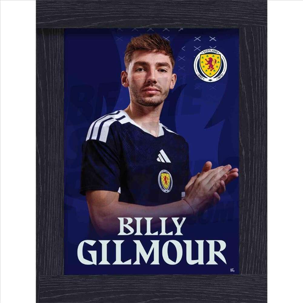Scotland Billy Gilmour 25/26 Headshot Poster Framed A3