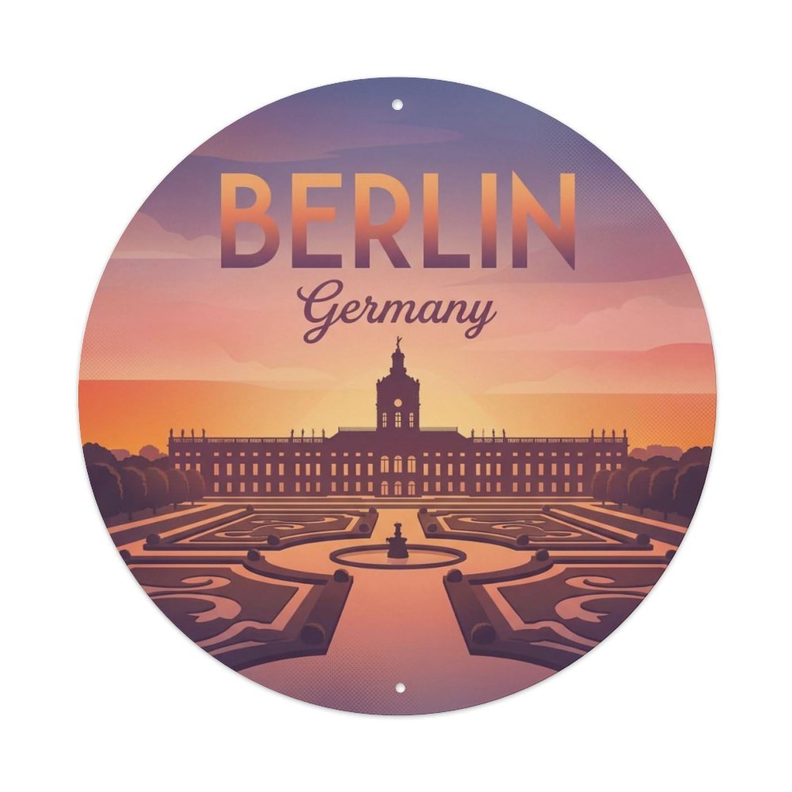 Vintage Travel Berlin Germany Garden 1 Metal Tin Sign