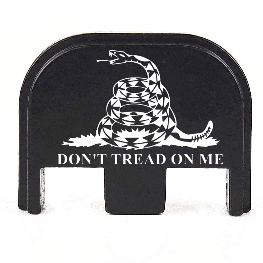 Laser Engraved Anodized Aluminum Rear Cover Slide Back Plates for Gen 1-5 Glock 17 19 19X 22 23 26 27 34 44 45 9mm/.357/.40 S&W/.45 Accessories, Choose Design