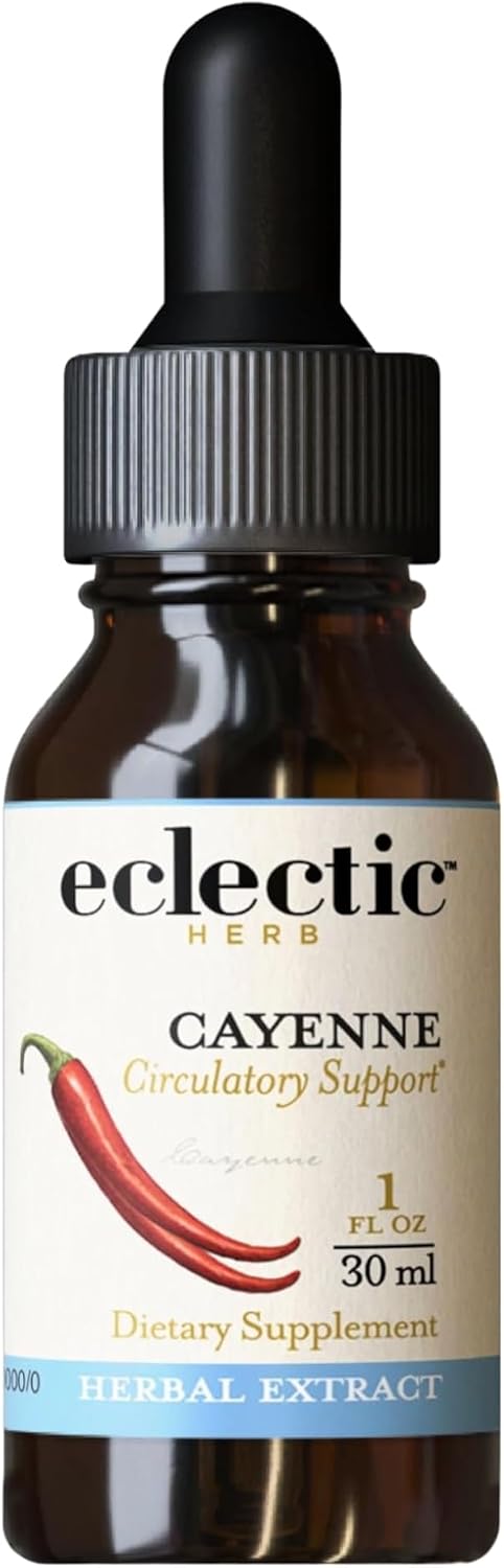 Eclectic Herb Cayenne Extract: Gluten-Free Liquid for Circulatory Support