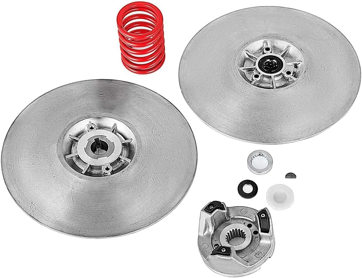 Driven Clutch Kit with Heavy Duty Spring & Aramid Drive Belt for Yamaha Golf Cart G2 G8 G9 G11 G14 G16 G20 G21 G22 G28 1985-2007