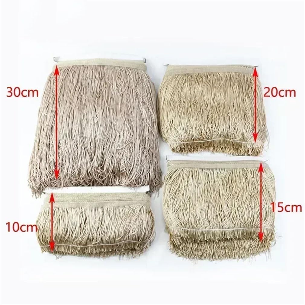 Cinta de encaje tejida con flecos de 10 metros, 10, 15, 20 y 30 cm, con flecos y borlas largas, accesorios de decoración de prendas de vestir