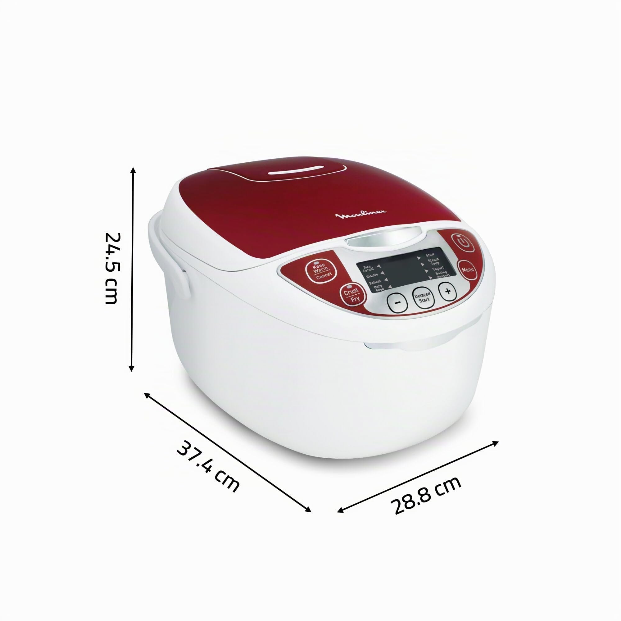 Moulinex Fuzzy LED - Robot de cocina de 750 W, 12 funciones, capacidad 5 L, panel control LED, fácil de usar, cocción inteligente, fácil limpieza, MK7051