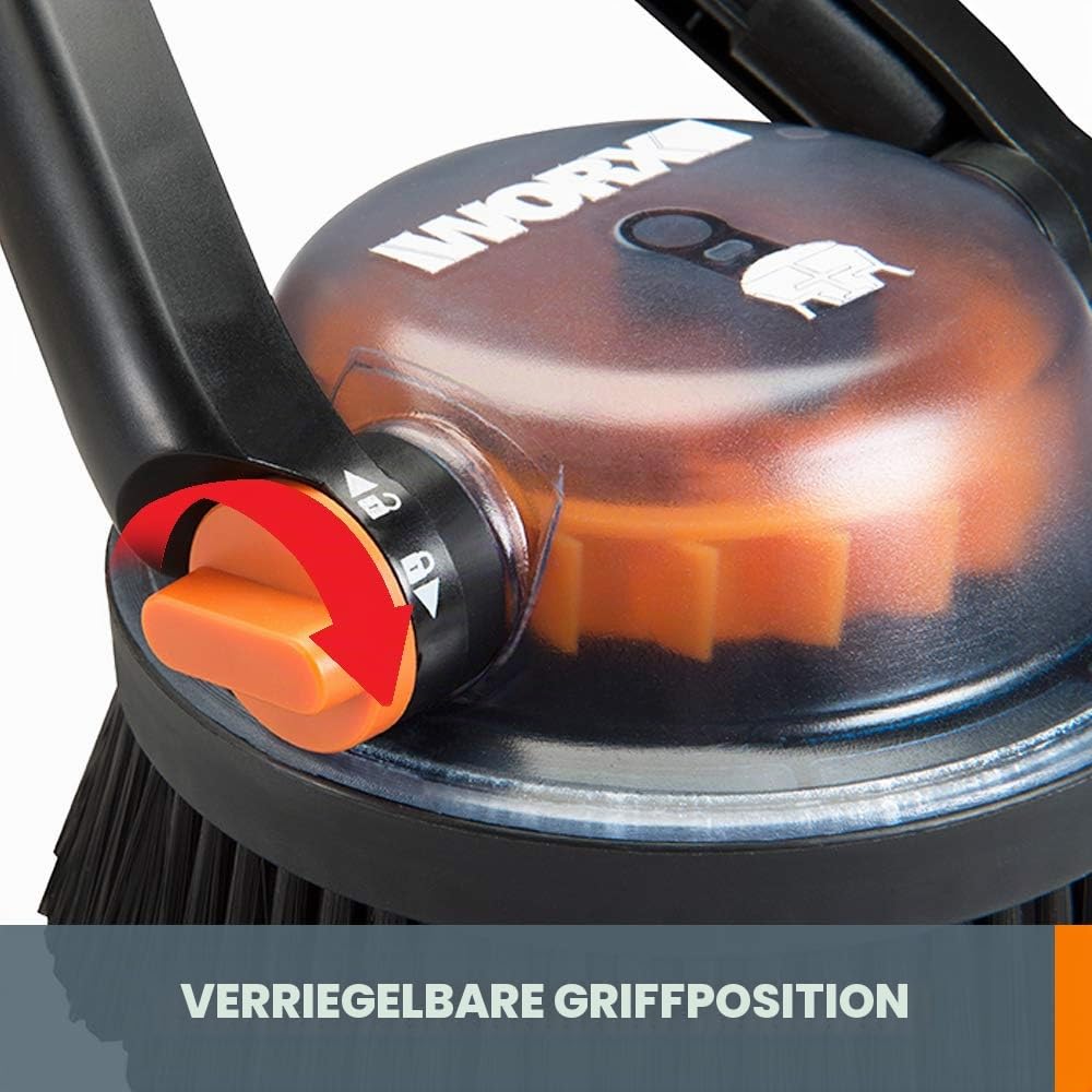 Worx Hydroshot WA1821 Verstellbarer Power-Schrubber für den Außenbereich, schnelle Schnappverbindung (harte Borsten)