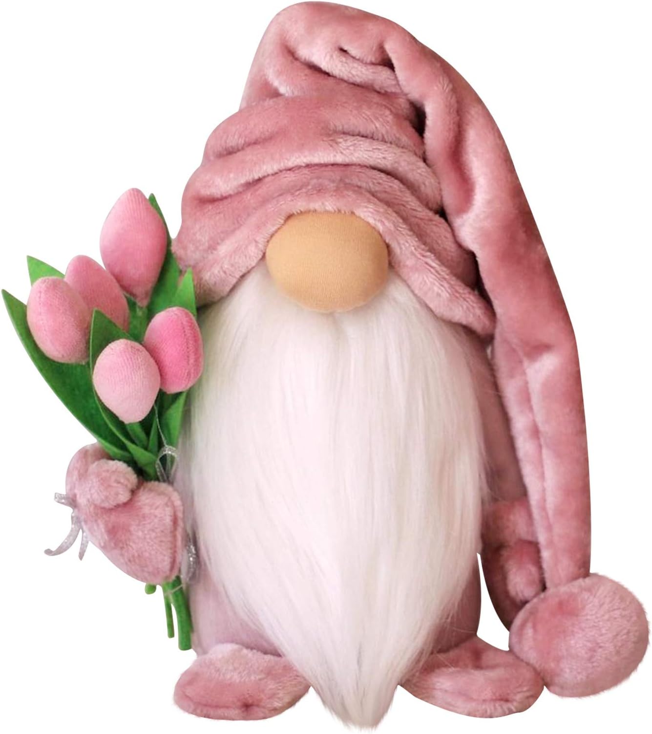 Mother's Day Gnome Faceless Doll Gifts Bedroom Living Room Desktop Decoration Kitchen Decor, Swedish Gnome Plush Decorations Elf Standing Post Home Decor for Mom, 20 x 10 cm, Pink 1Pc