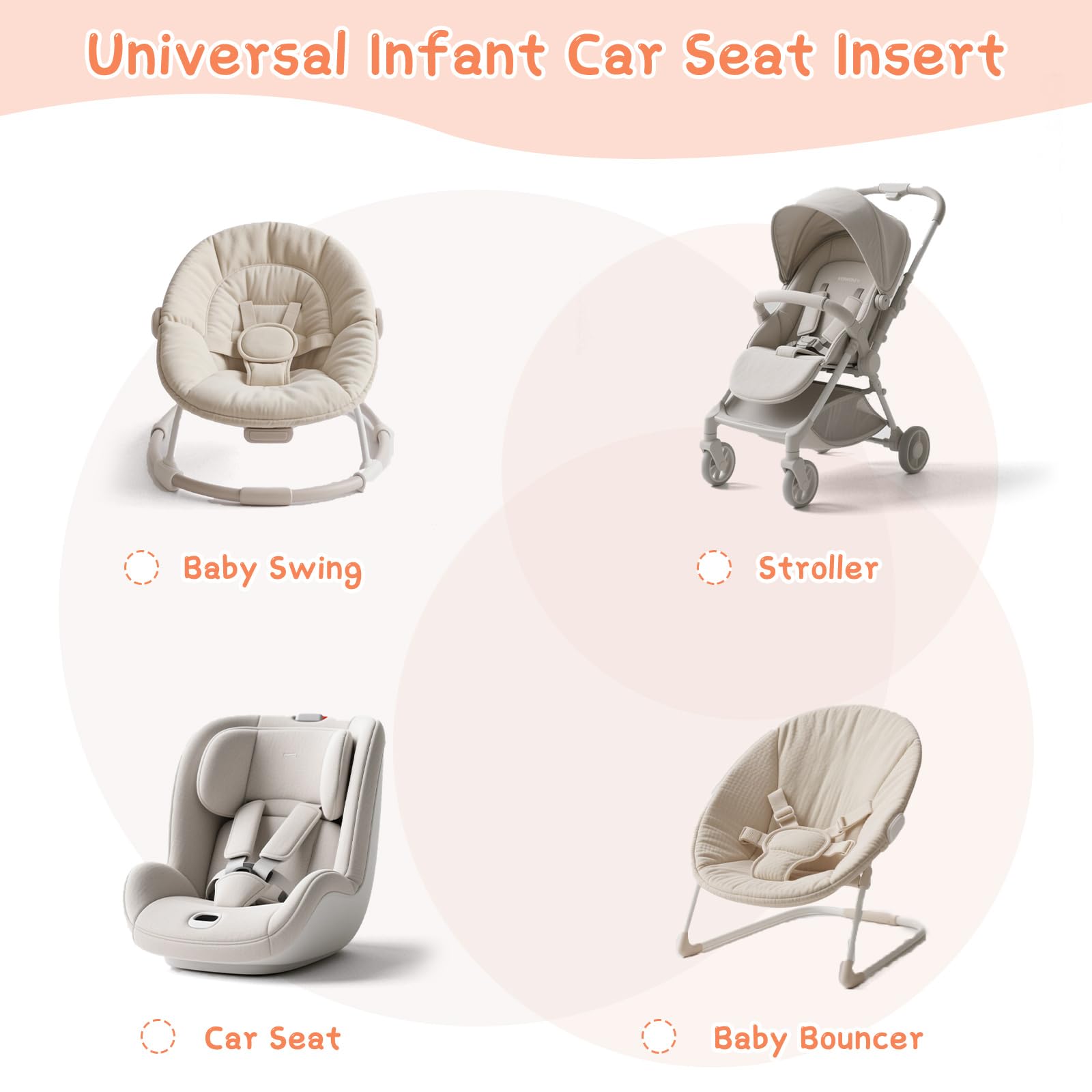 Pea Pod Support de tête de siège auto pour bébé Newbron, arc-en-ciel