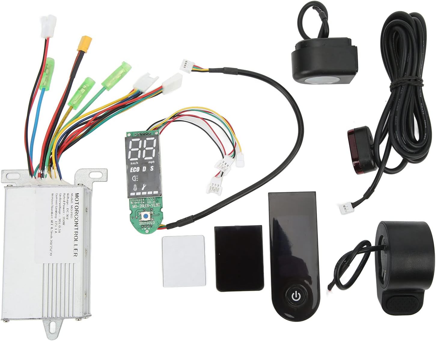 Electric Scooter Panel Controller Kit Premium Aluminum 36V 350W Real Time Data Display for Scooter Replacement and Retrofit Accessories