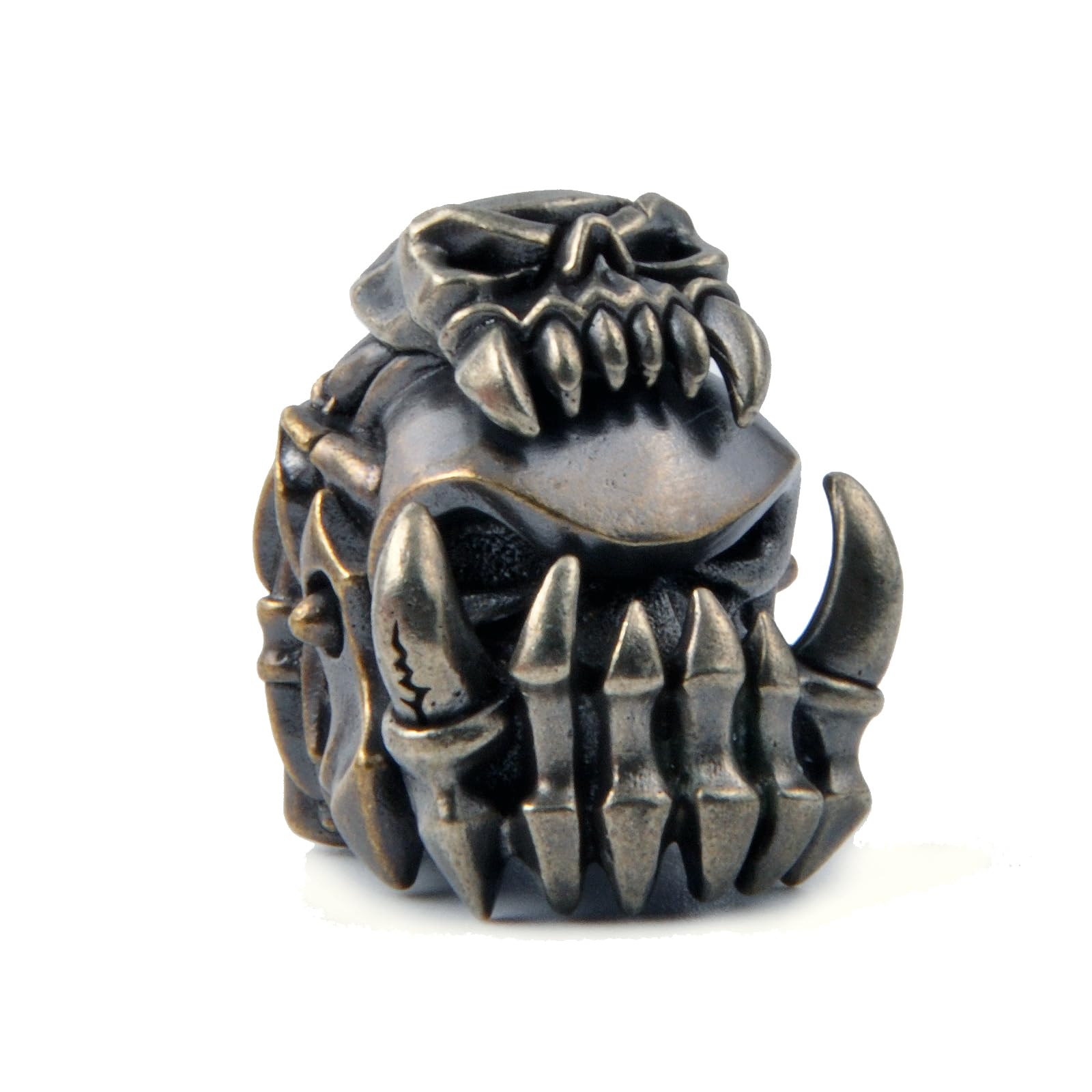 Knife Lanyard Beads - Lost-Wax Cast Paracord Bead for Knife, 550-Slot, Brass Paracord Beads for EDC Rigging, Survival Mods & Zipper Tactics | Men's Gift Kit