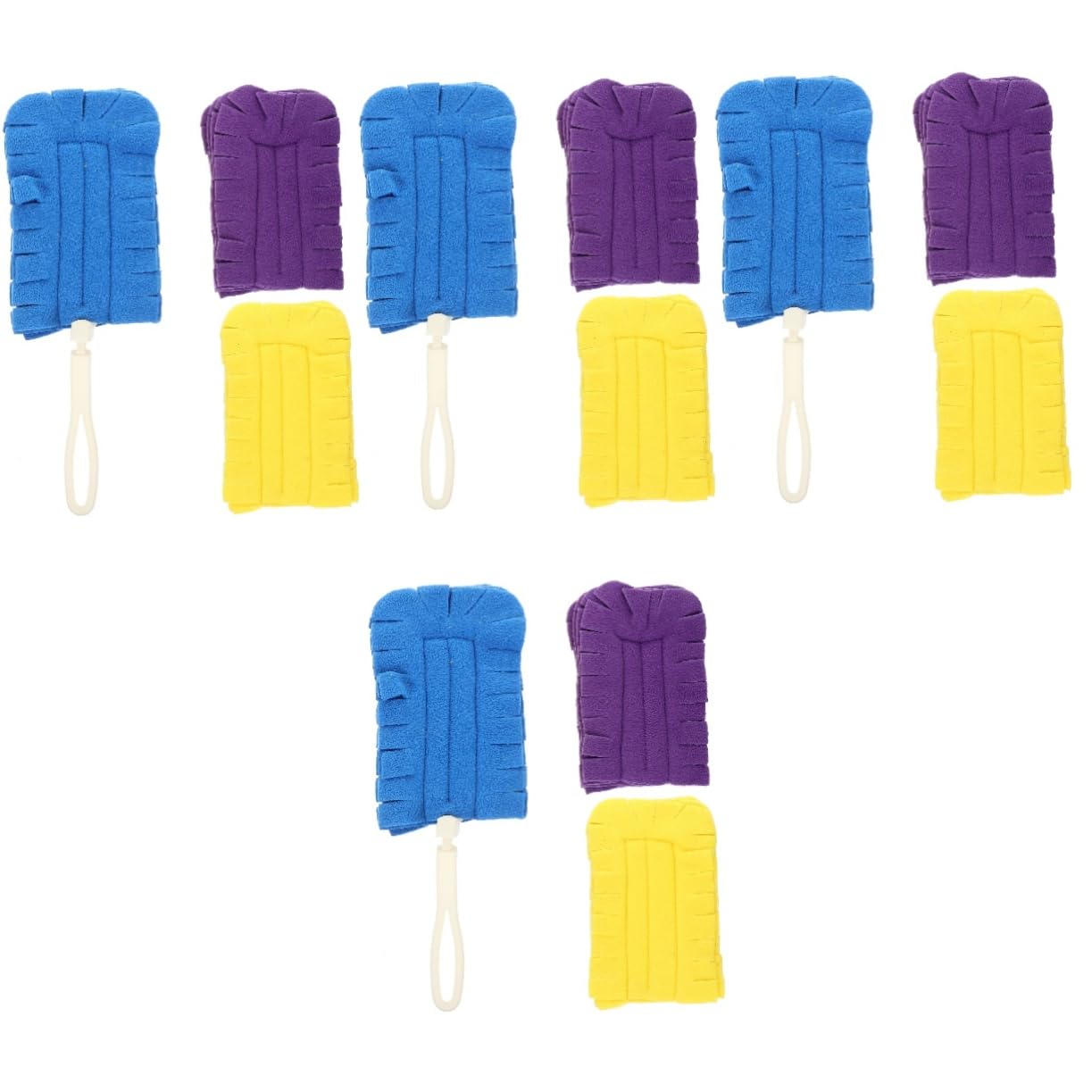 4 Ensembles dépoussiéreur costard nettoyage poussiere le suppléant nettoyeur de poussière tête de brosse plumeau remplacement de la brosse du plumeau brosse de toilette polaire Beavorty