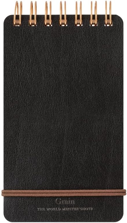 11796006 Notepad WM Ring Memo Grain Black