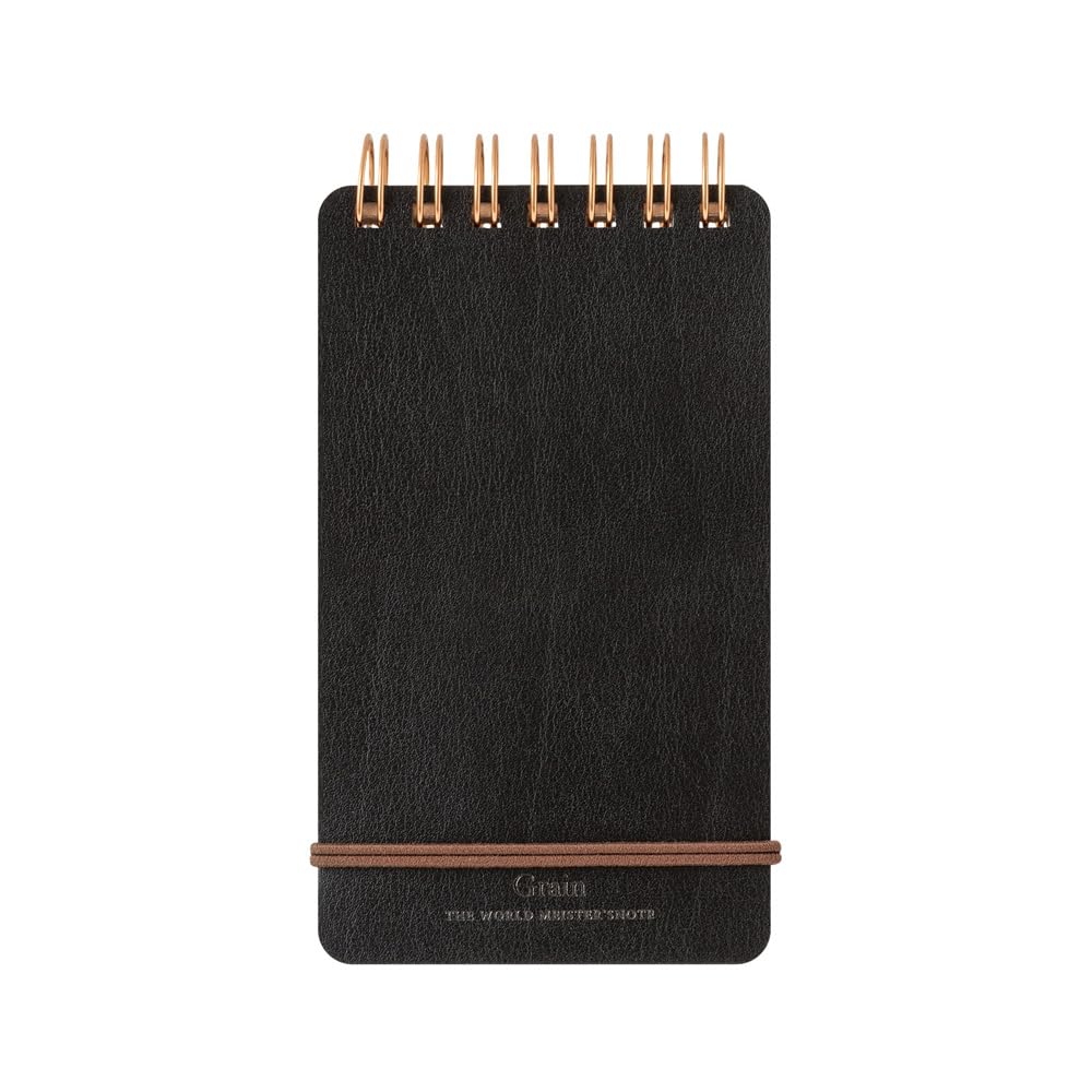 Amazon.co.jp: ミドリ メモ帳 WM リングメモ グレイン 黒 11796006