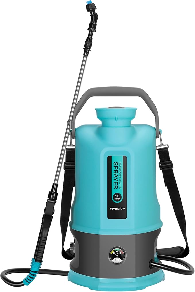 VIVOGROW Battery Powered Sprayer, 1.3Gallon/5L Electric