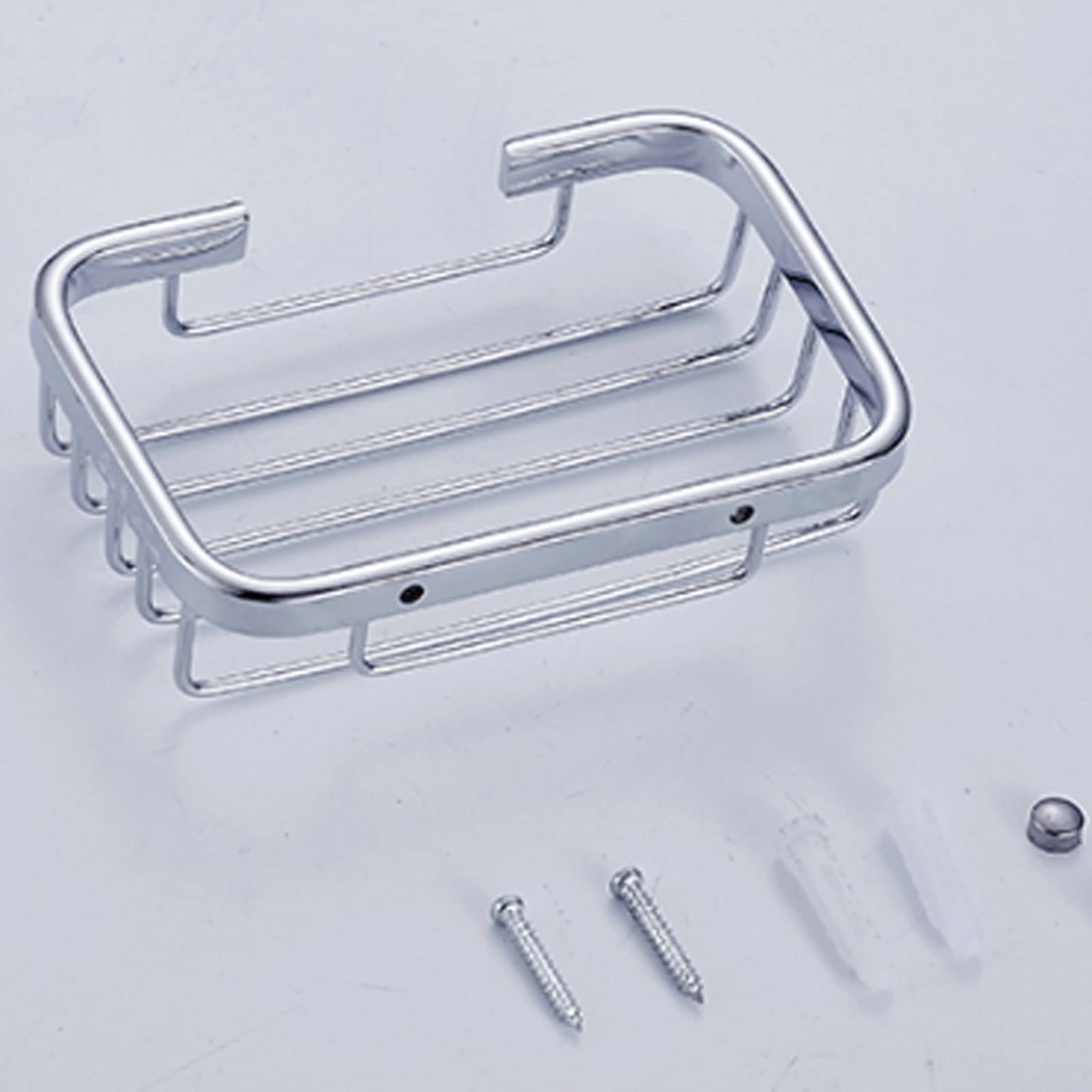 Jabonera La jabonera con Gancho Adhesivo de Aluminio Space es Duradera y no se oxida fácilmente. Adecuada para baño y Cocina.