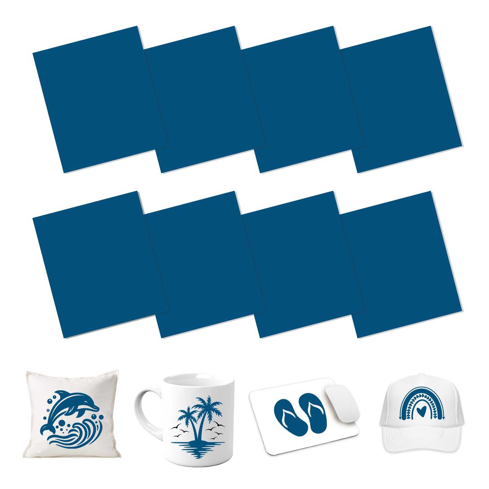 Navy Blue Sublimation Transfer Ink Paper 8 Sheets 12 * 10in